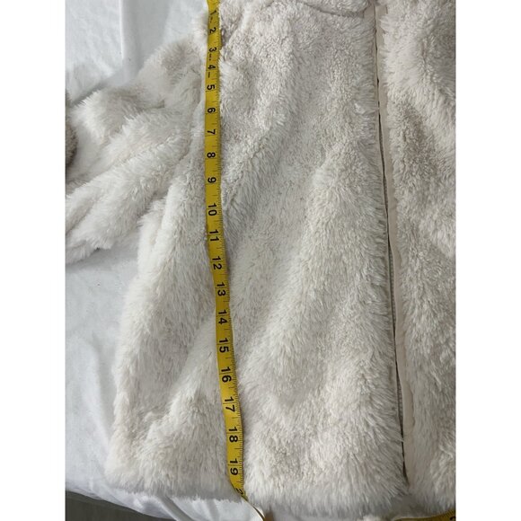 Patagonia Lunar Frost Faux Fur Jacket Full Zip Cream White Womens Sz Small Soft - Picture 14 of 15